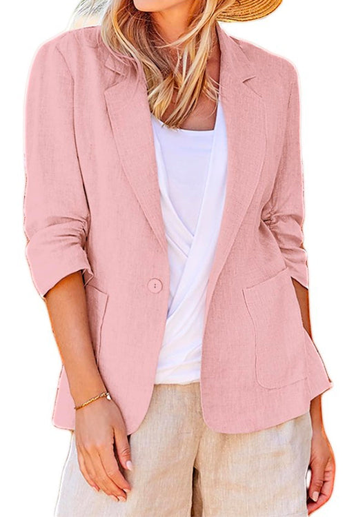 Margovil Notch Lapel One Button Casual Blazer