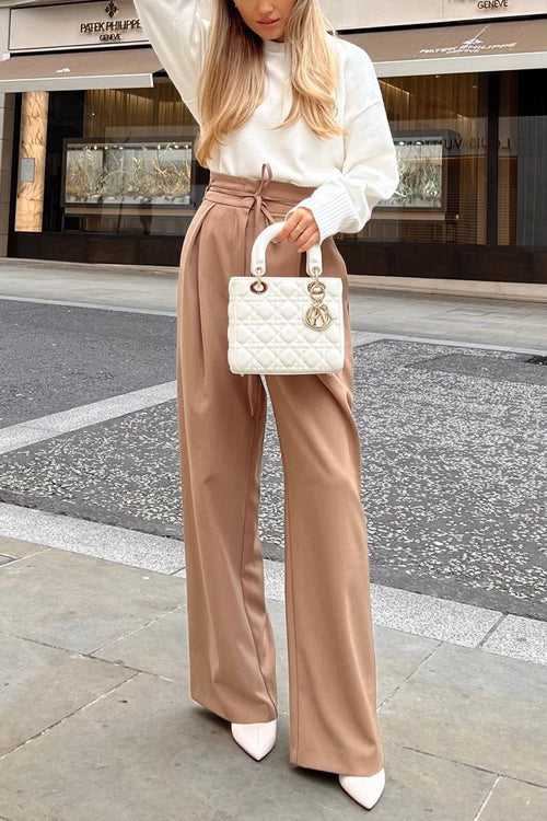 Margovil High Waist Business Wide Leg Palazzo Pants