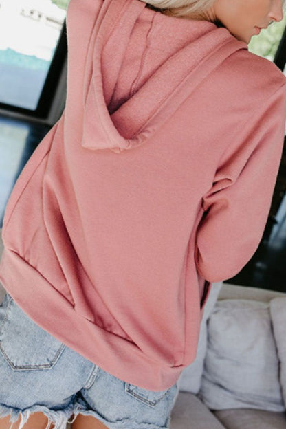 Casual Solid Hooded Collar Tops(4 Colors)