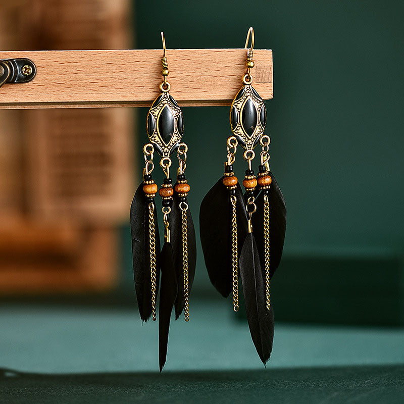 Fashion Bohemian Earrings Accessories(7 Colors) Black One Size