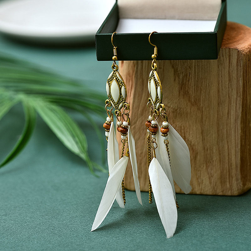 Fashion Bohemian Earrings Accessories(7 Colors) White One Size