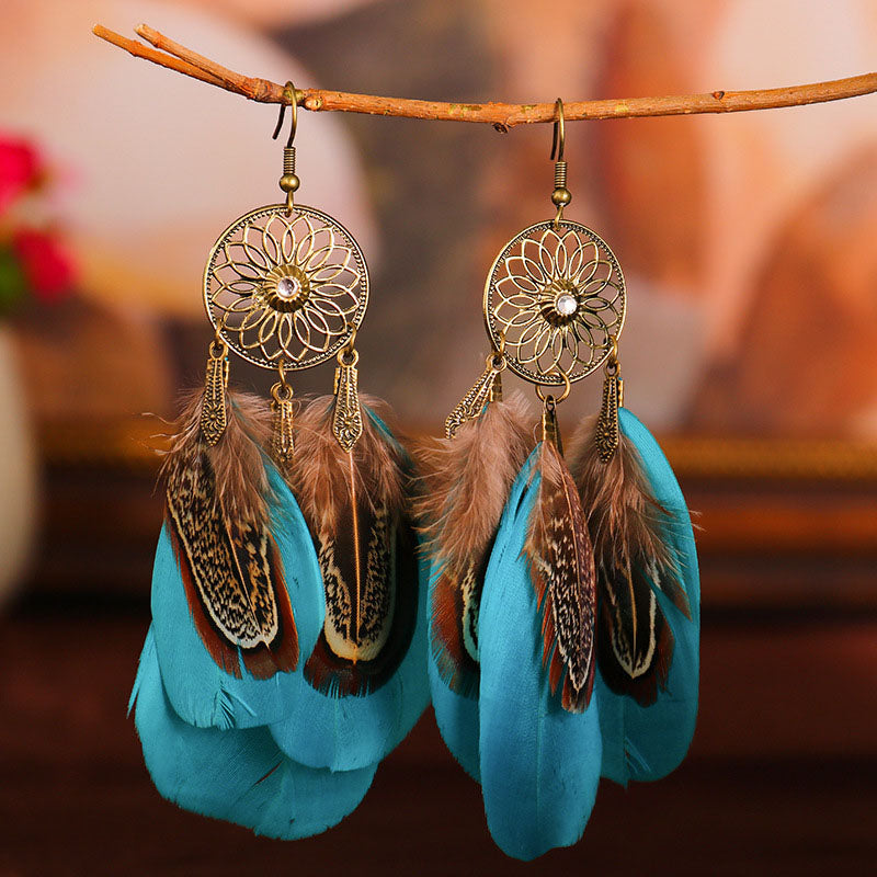 Fashion Bohemian Earrings Accessories(7 Colors) Peacock Blue One Size