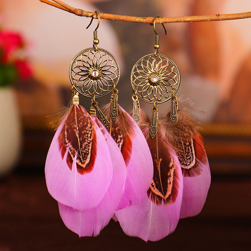 Fashion Bohemian Earrings Accessories(7 Colors) Pink One Size