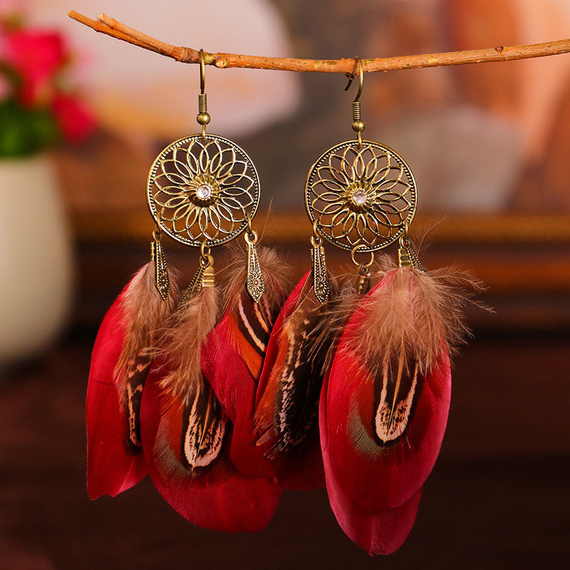 Fashion Bohemian Earrings Accessories(7 Colors) Red One Size