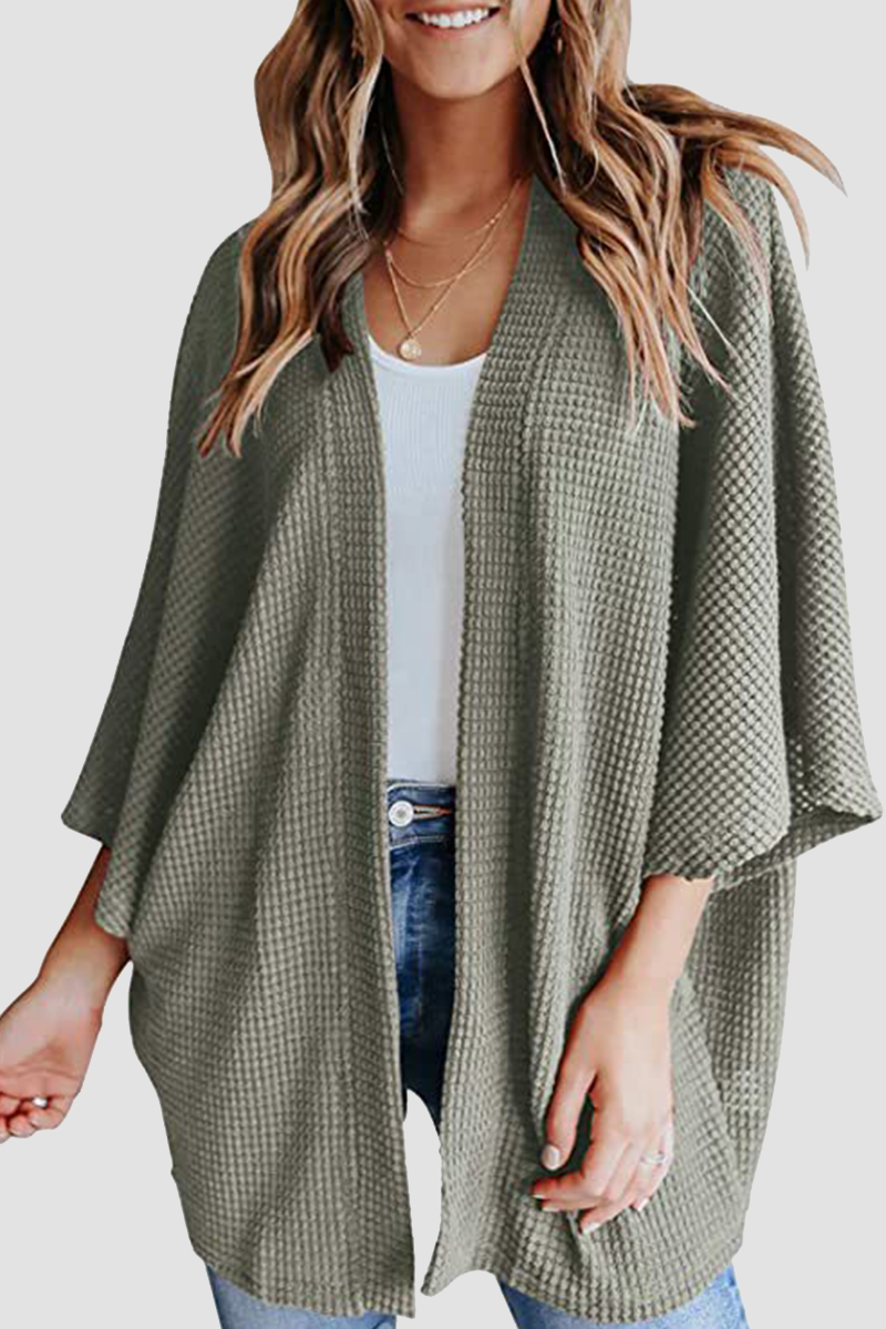 Casual Street Solid Patchwork Tops Sweater Green