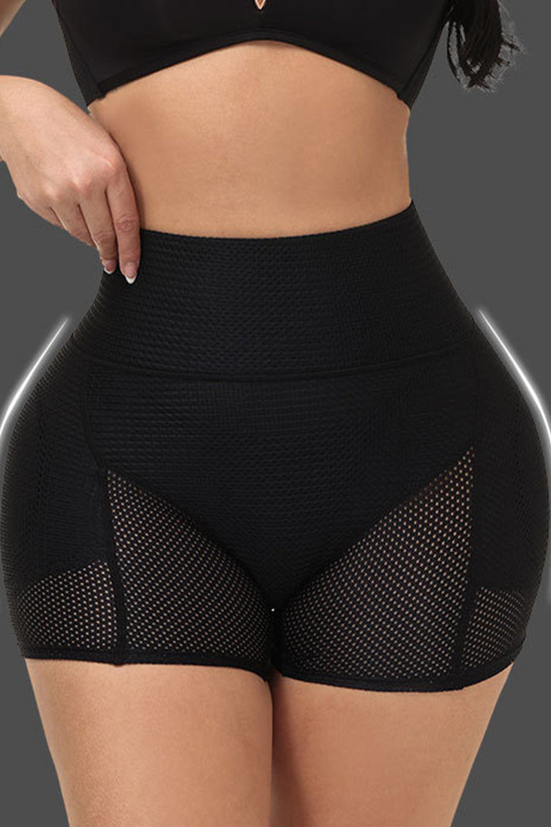 Fashion Casual Patchwork Solid See-through Bustiers Black