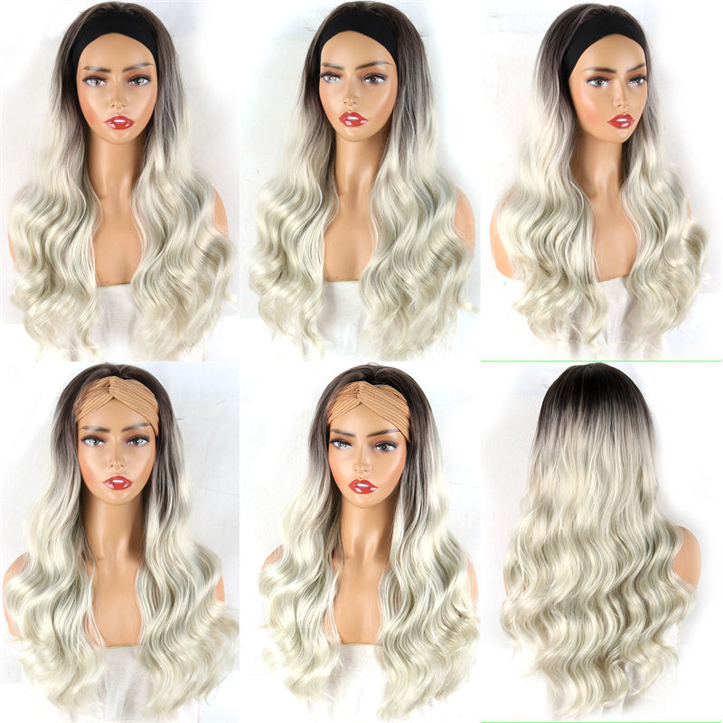 Fashion Casual Gradual Change Patchwork Wigs (Without Headscarf)