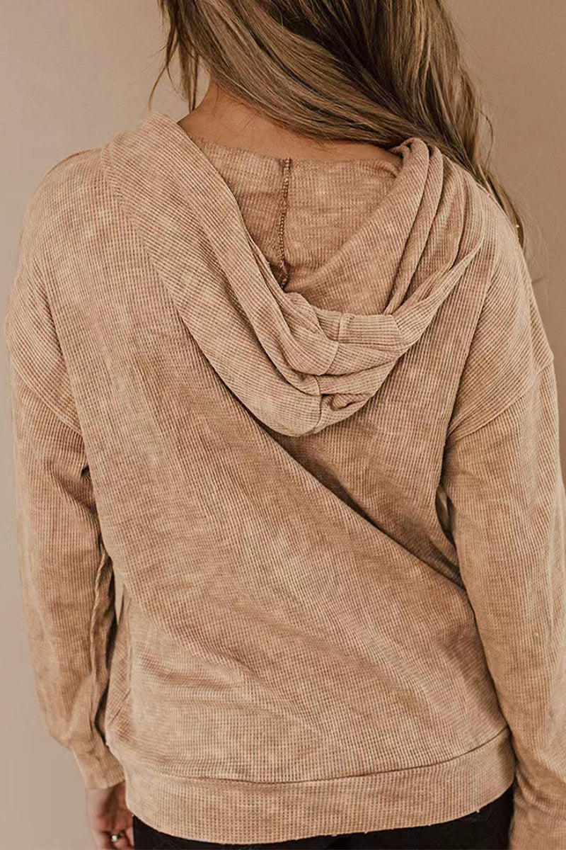 Casual Solid Color O Neck Hoodies(4 Colors)