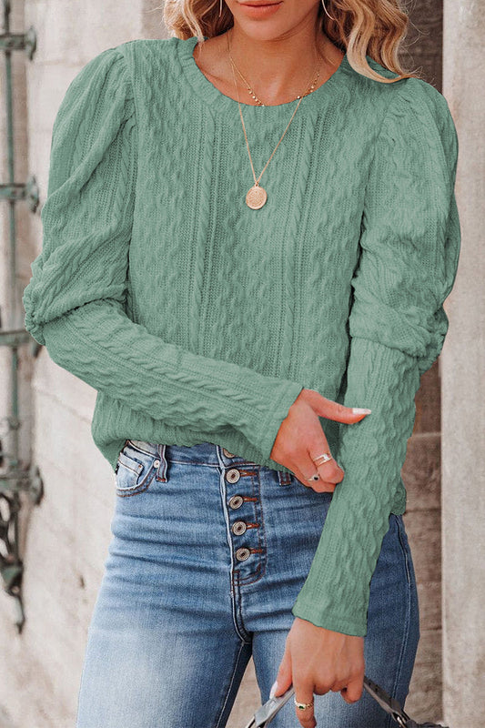 Elegant Solid Color O Neck Sweaters(5 Colors) Green