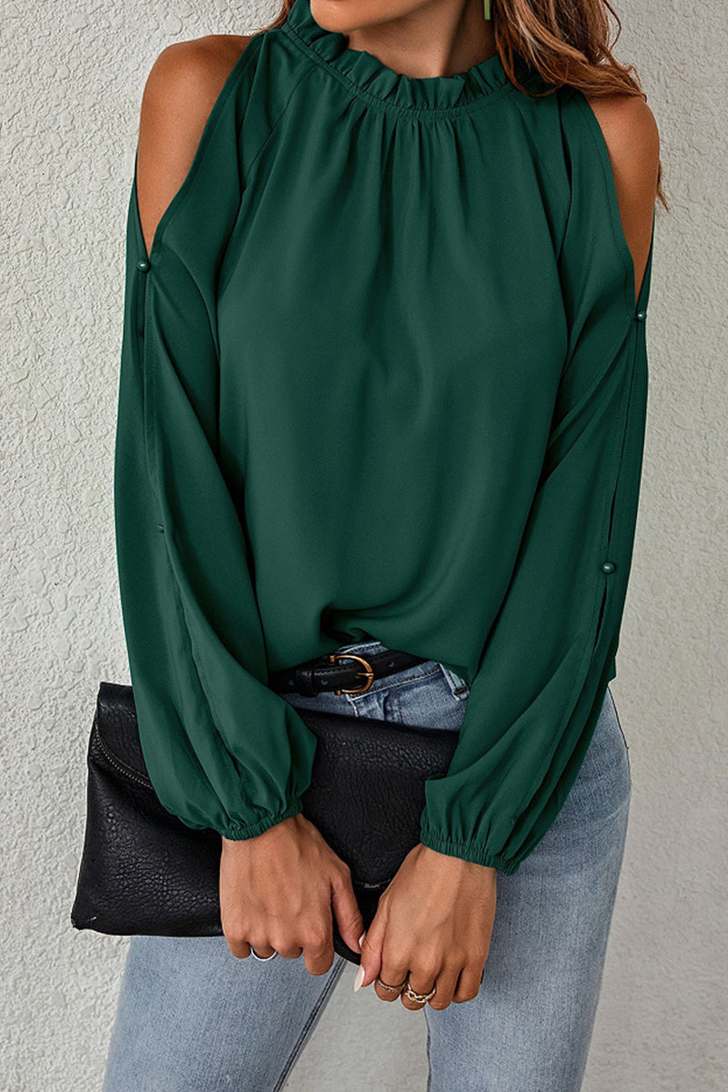 Elegant Solid Half A Turtleneck Tops