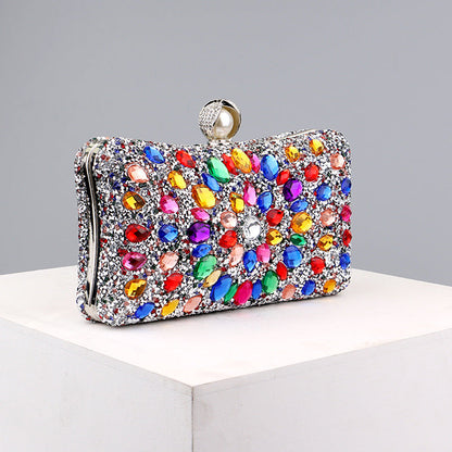 Casual Patchwork Chains Rhinestone Bags