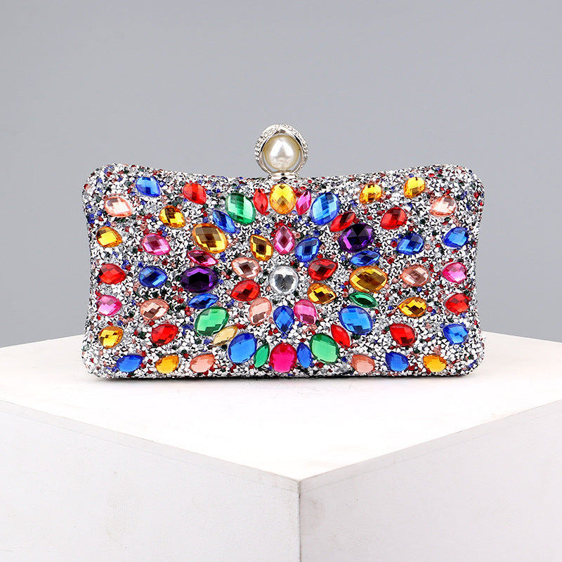 Casual Patchwork Chains Rhinestone Bags