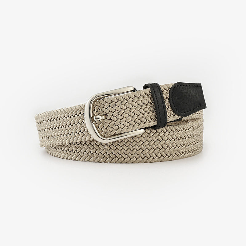 Casual Daily Solid Patchwork Belts Beige One Size