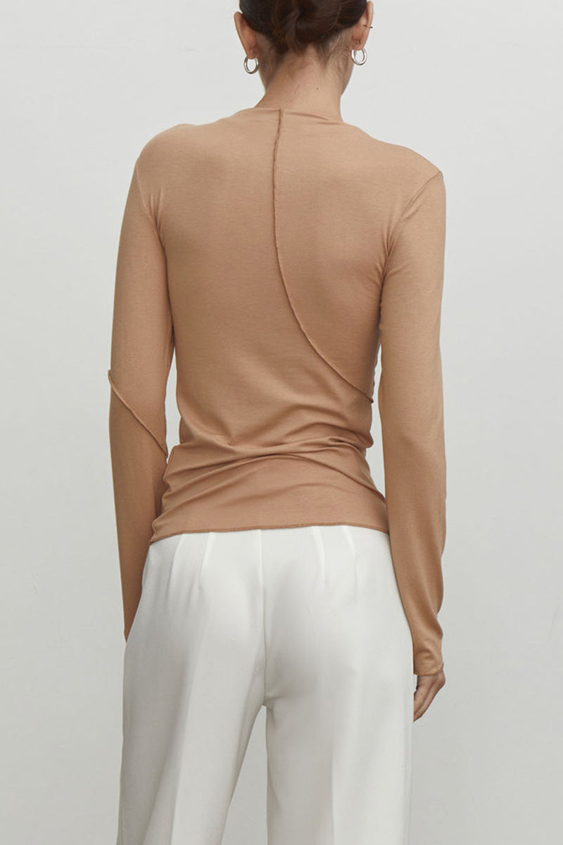 Casual Simplicity Solid Half A Turtleneck Tops