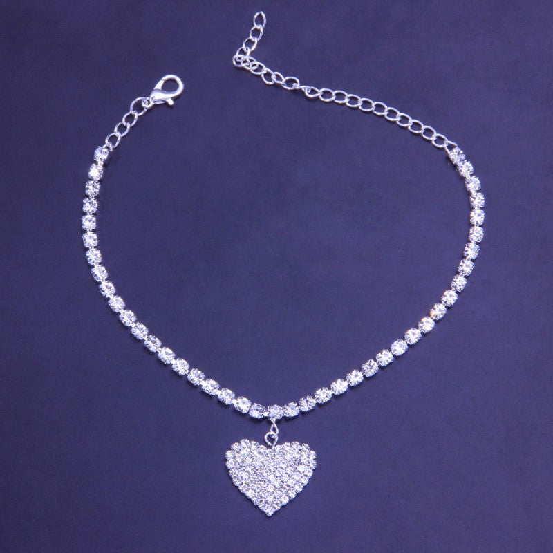 Casual Patchwork Rhinestone Anklet