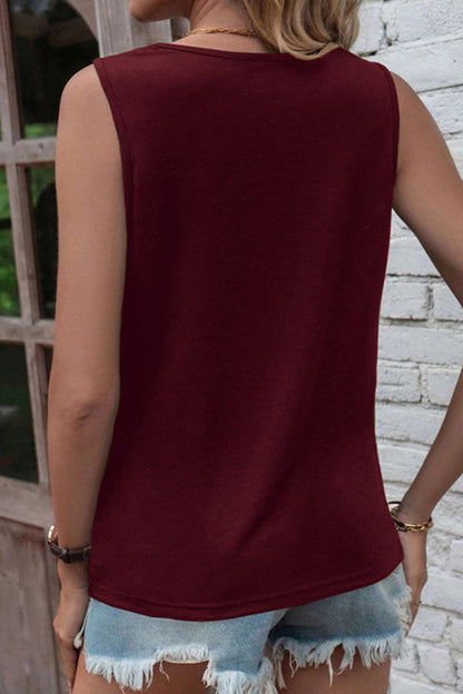 Simplicity Solid Ripped O Neck Tops(6 Colors)