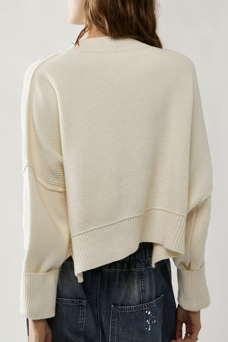 Casual Solid Patchwork O Neck Tops