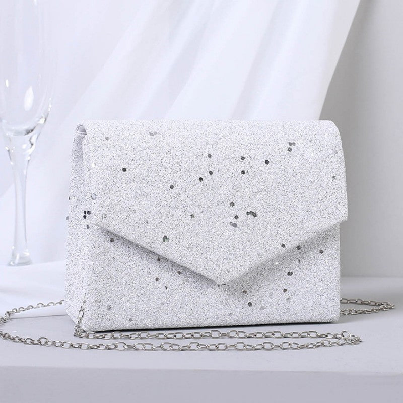 Casual Daily Solid Patchwork Chains Bags White One Size