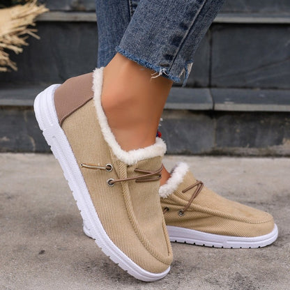 Casual Patchwork Solid Color Round Comfortable Out Door Shoes Cream White