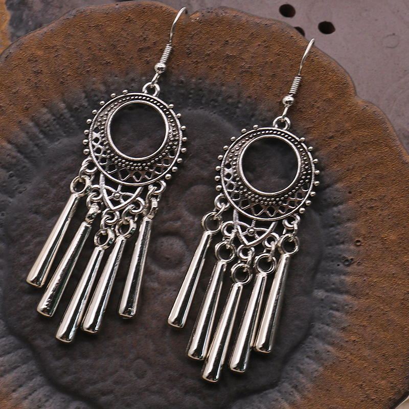 Earrings Silver Gray One Size