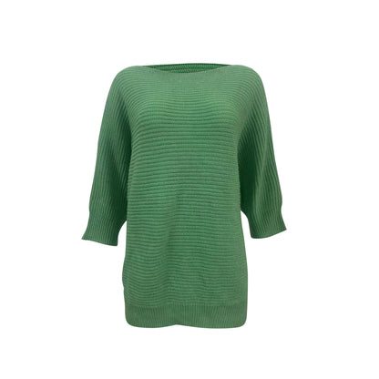 Casual Simplicity Solid O Neck Tops