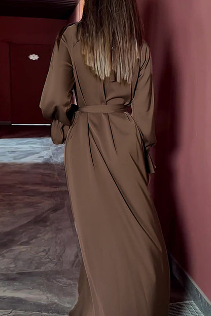 Elegant Solid Bandage Half A Turtleneck A Line Dresses