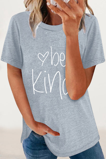 Casual Letter Print O Neck T-Shirts