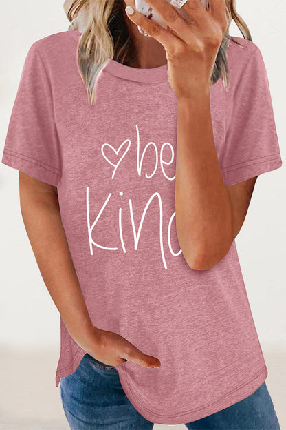 Casual Letter Print O Neck T-Shirts