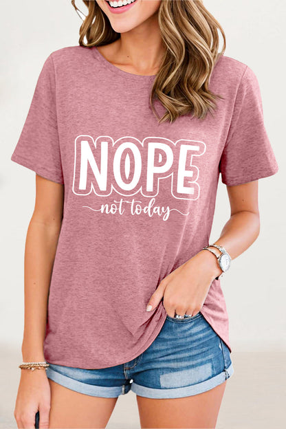 Casual Letter Print O Neck T-Shirts