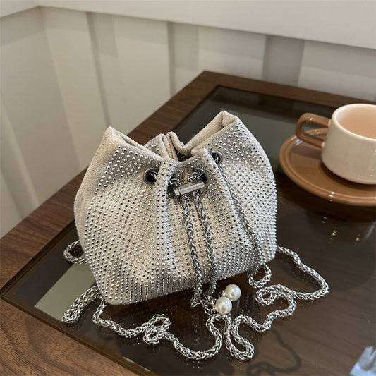 Celebrities Elegant Solid Pearl Rhinestone Bags