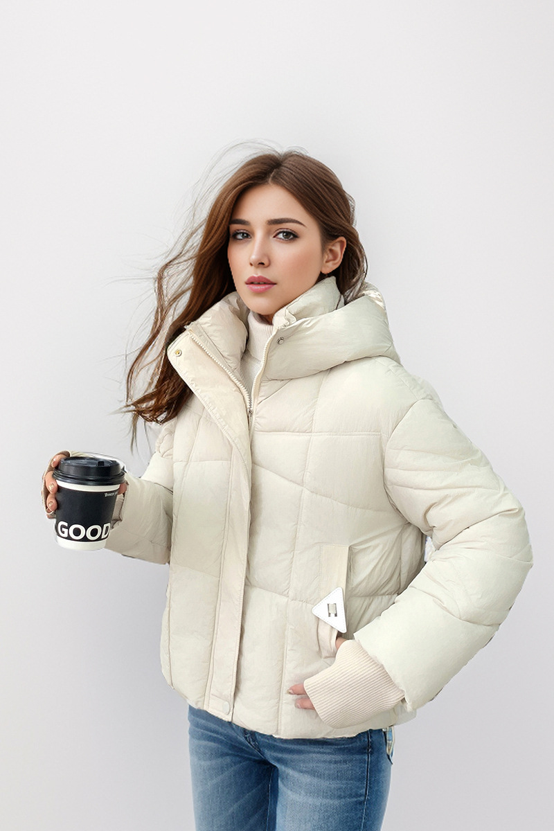 Manteau à capuche décontracté en coton avec poche zippée et poche quotidienne (4 couleurs)