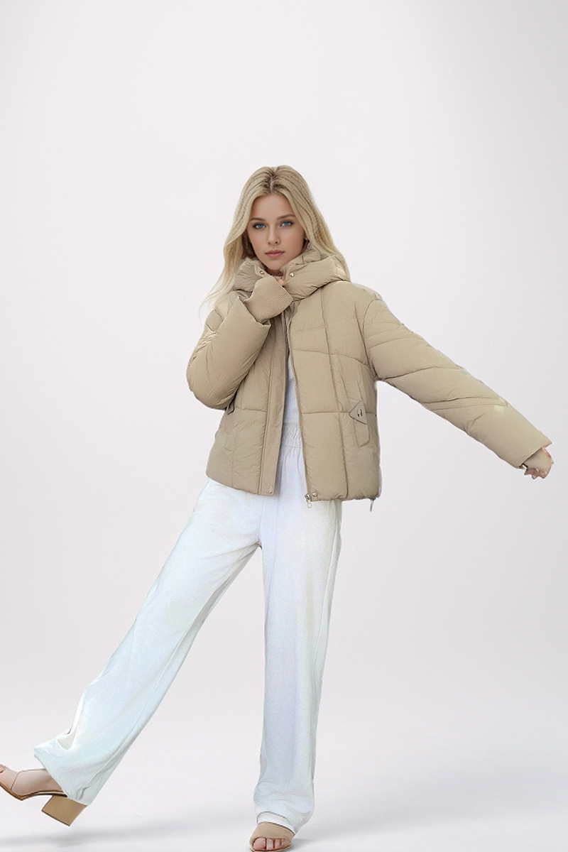 Manteau à capuche décontracté en coton avec poche zippée et poche quotidienne (4 couleurs)