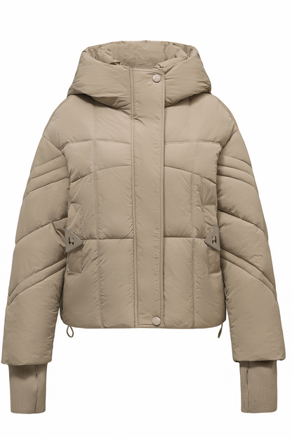 Manteau à capuche décontracté en coton avec poche zippée et poche quotidienne (4 couleurs)