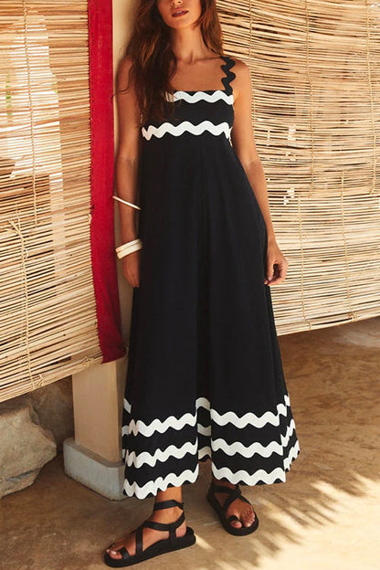 Margovil Empire Waist Ric Rac Maxi Vacation Dress