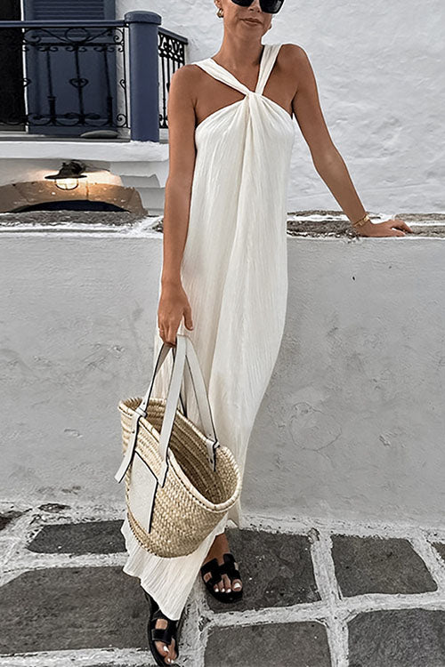 Margovil Chic Sleeveless Flowy Maxi Holiday Dress