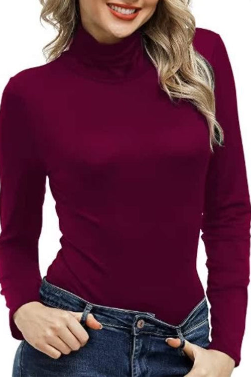 Margovil Turtleneck Long Sleeves Basic Bottoming Shirt