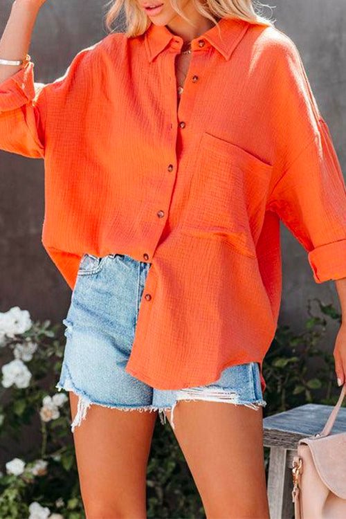 Margovil Drop Shoulder Long Sleeves Casual Blouse Shirt