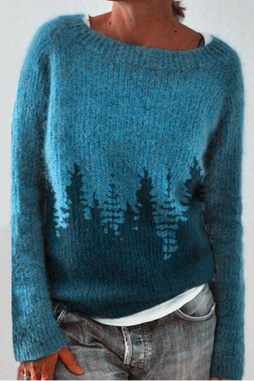 Margovil Pullover mit Rundhalsausschnitt, Baummuster (in 2 Farben)