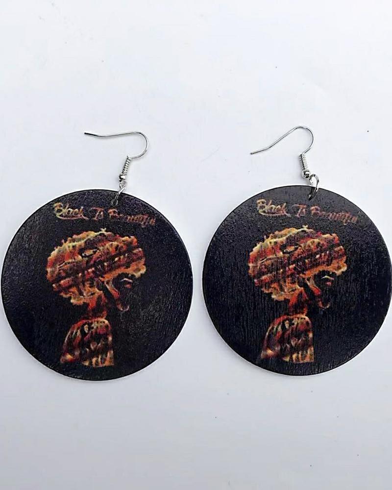 Black Lives Matter Wooden Earrings