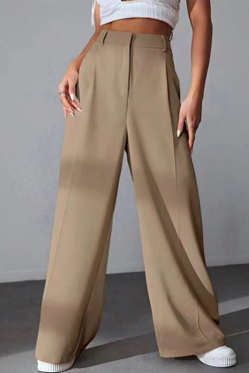 Margovil High Rise Wide Leg Pocketed Baggy Pants