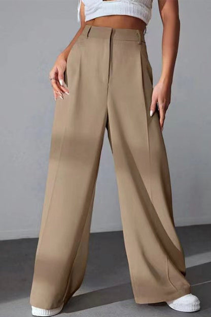 Margovil High Rise Wide Leg Pocketed Baggy Pants