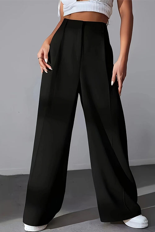 Margovil High Rise Wide Leg Pocketed Baggy Pants