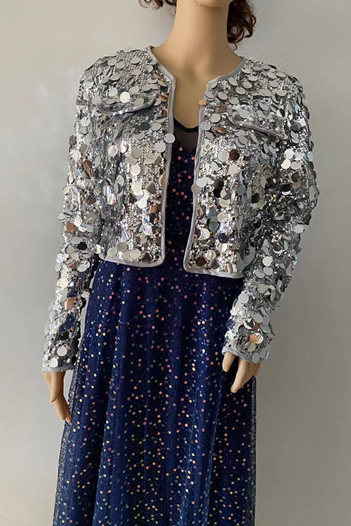 Veste courte à sequins ouverte sur le devant Margovil