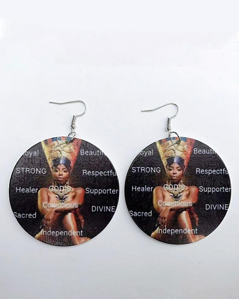 Black Lives Matter Wooden Earrings