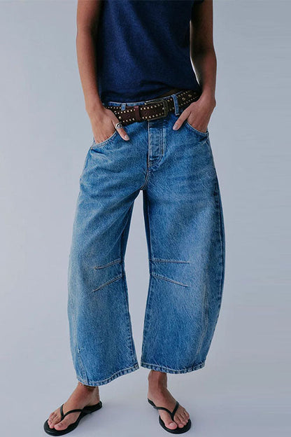 Margovil Mid Rise Barrel Leg Jeans