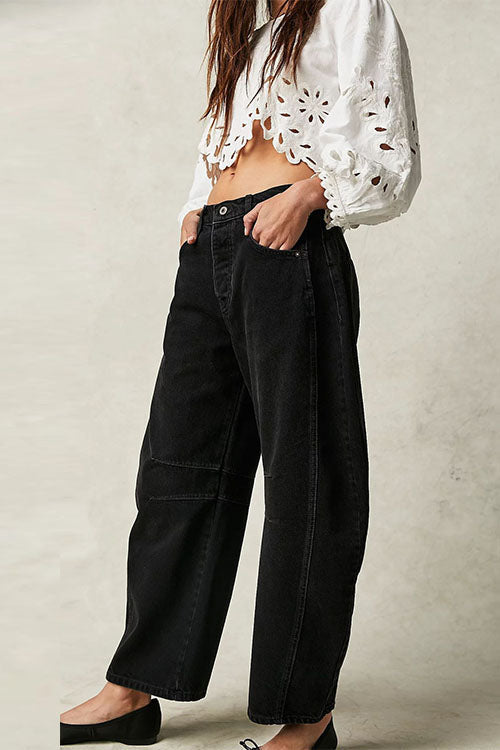 Margovil Mid Rise Barrel Leg Jeans