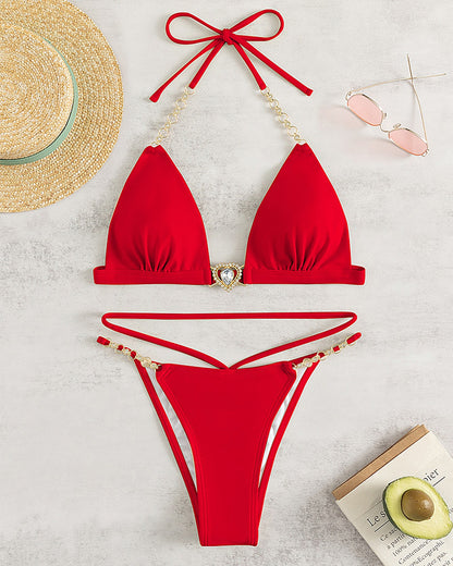 Halter Neck V-Neck Bikini