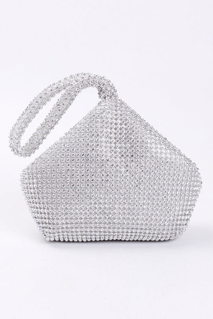 Margovil Abend-Clutch-Handtasche mit Strasssteinen und Glitzersteinen