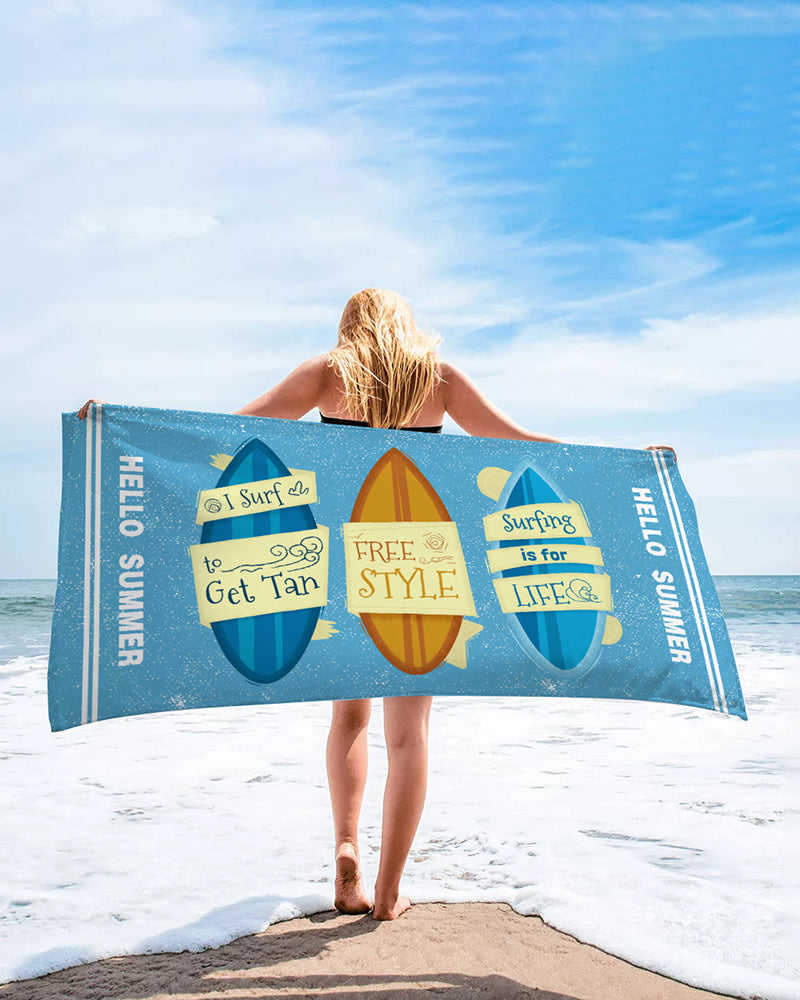 printed beach towel