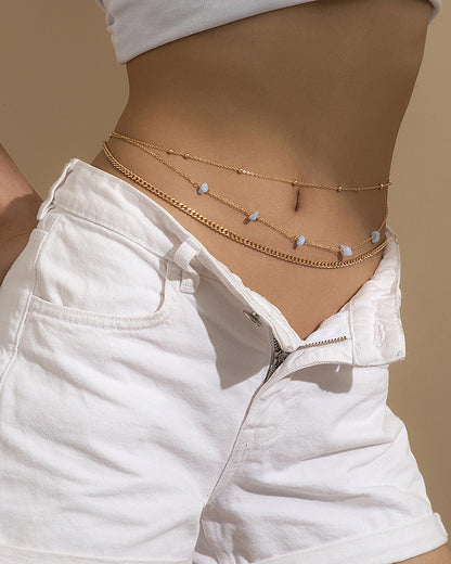 Sexy Layered Beach Gravel Waist Chain